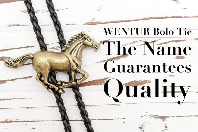 Wentur Bolo Ties for Men Western - Handmade 3D Horse Bolo Tie Design Cowboy Bolo Tie for Women Cowgirl Western Costume Accessories - Image 2